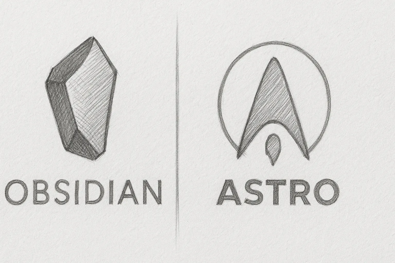 Illustration for using Obsidian as a CMS for an Astro website